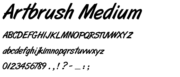 ArtBrush Medium font